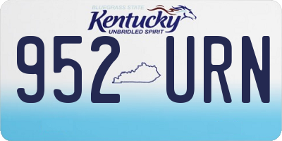 KY license plate 952URN