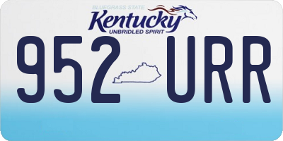 KY license plate 952URR