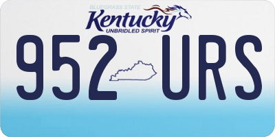 KY license plate 952URS