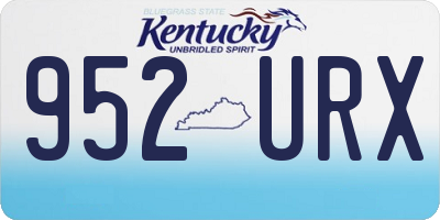 KY license plate 952URX