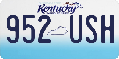 KY license plate 952USH