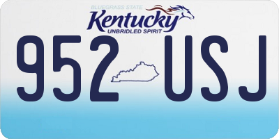 KY license plate 952USJ