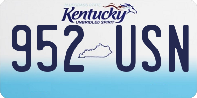 KY license plate 952USN