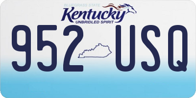 KY license plate 952USQ