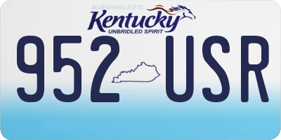 KY license plate 952USR
