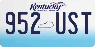 KY license plate 952UST