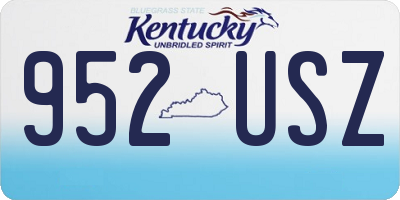 KY license plate 952USZ