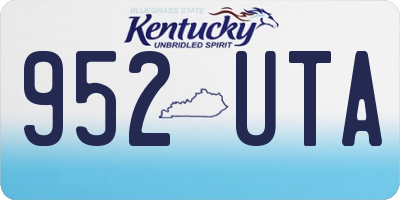 KY license plate 952UTA