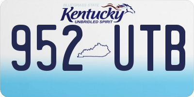 KY license plate 952UTB