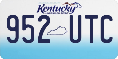 KY license plate 952UTC