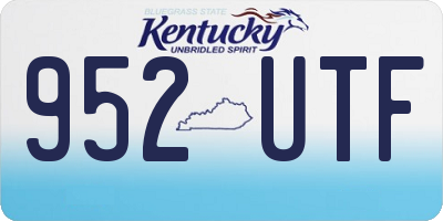 KY license plate 952UTF