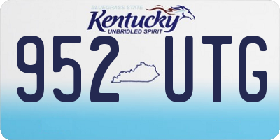 KY license plate 952UTG