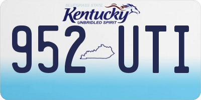 KY license plate 952UTI