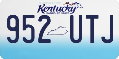 KY license plate 952UTJ