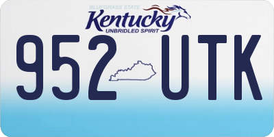 KY license plate 952UTK