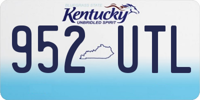 KY license plate 952UTL