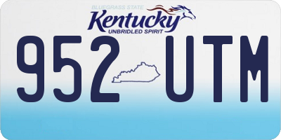 KY license plate 952UTM