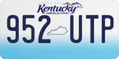 KY license plate 952UTP