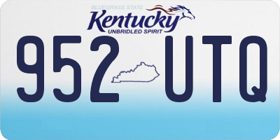KY license plate 952UTQ