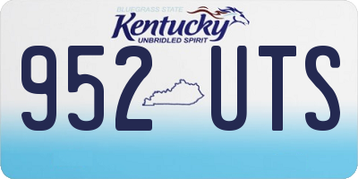 KY license plate 952UTS
