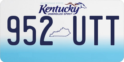 KY license plate 952UTT