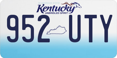 KY license plate 952UTY