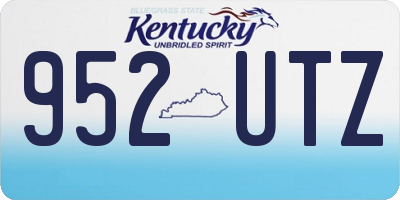 KY license plate 952UTZ