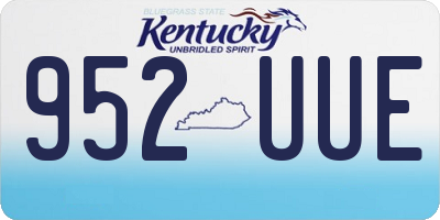 KY license plate 952UUE