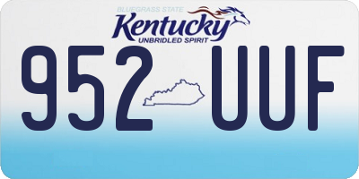 KY license plate 952UUF