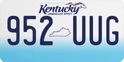 KY license plate 952UUG