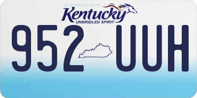 KY license plate 952UUH