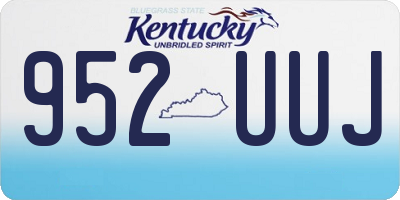 KY license plate 952UUJ