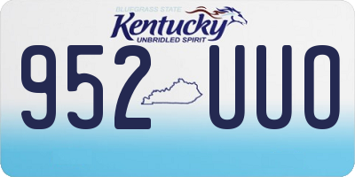 KY license plate 952UUO