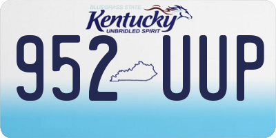 KY license plate 952UUP