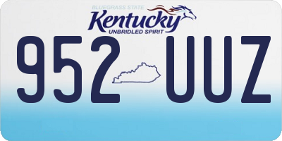 KY license plate 952UUZ