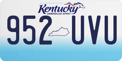 KY license plate 952UVU