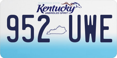 KY license plate 952UWE