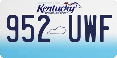 KY license plate 952UWF