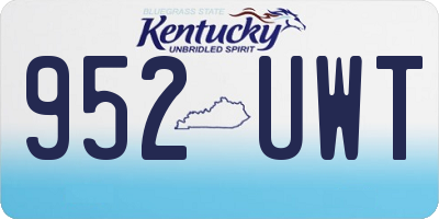 KY license plate 952UWT