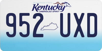 KY license plate 952UXD