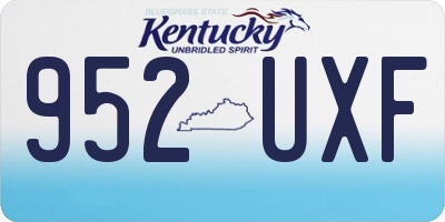 KY license plate 952UXF