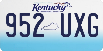 KY license plate 952UXG
