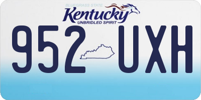 KY license plate 952UXH