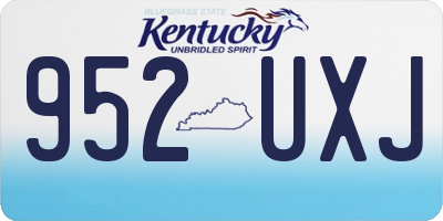 KY license plate 952UXJ