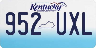 KY license plate 952UXL