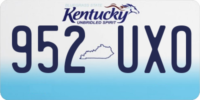 KY license plate 952UXO