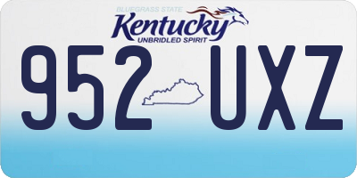 KY license plate 952UXZ