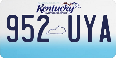 KY license plate 952UYA