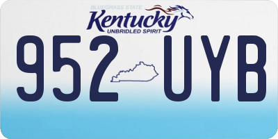 KY license plate 952UYB