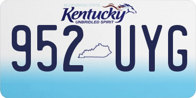 KY license plate 952UYG